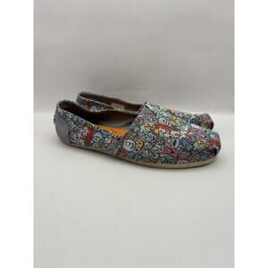 Bobs By Skechers Plush Woof Party Slip On Dog Pattern Flats Women Size 9.5